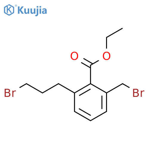 Ethyl 2-(bromomethyl)-6-(3-bromopropyl)benzoate structure