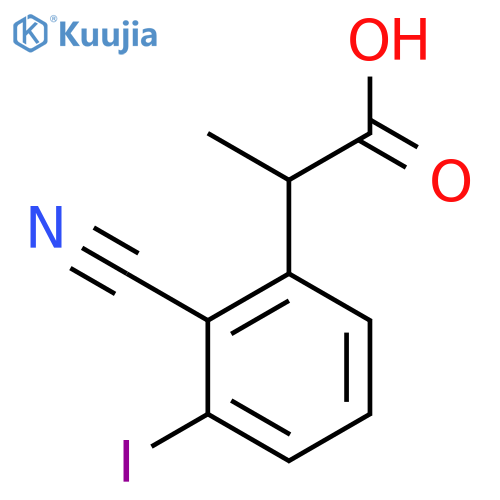 2-Cyano-3-iodophenylpropanoic acid structure
