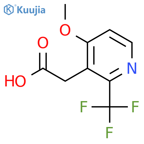 4-Methoxy-2-(trifluoromethyl)pyridine-3-acetic acid structure