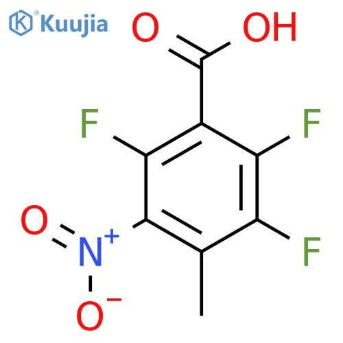 4-Methyl-3-nitro-2,5,6-trifluorobenzoic acid structure