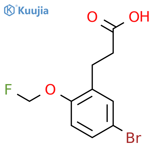3-(5-Bromo-2-(fluoromethoxy)phenyl)propanoic acid structure