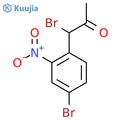 1-Bromo-1-(4-bromo-2-nitrophenyl)propan-2-one structure