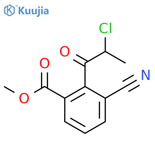 Methyl 2-(2-chloropropanoyl)-3-cyanobenzoate structure