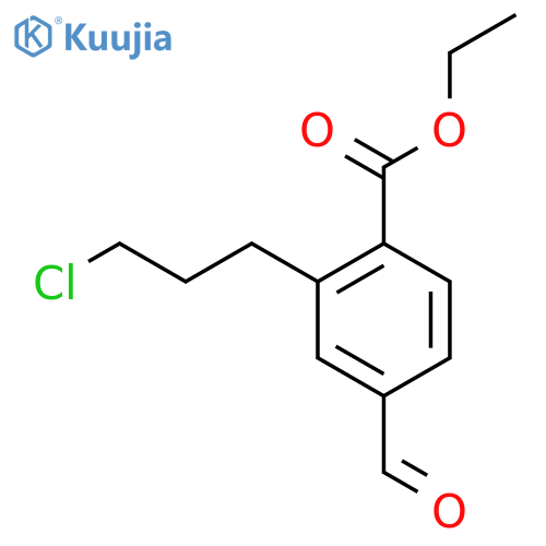 Ethyl 2-(3-chloropropyl)-4-formylbenzoate structure