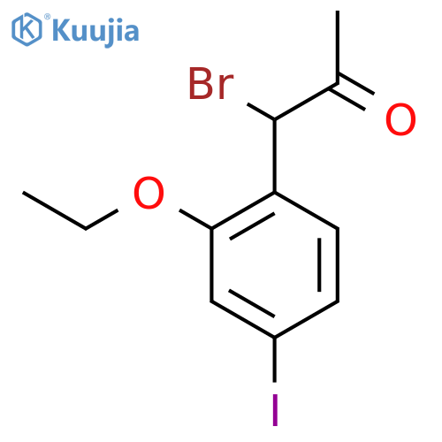 1-Bromo-1-(2-ethoxy-4-iodophenyl)propan-2-one structure