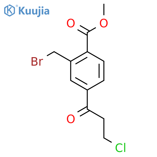 Methyl 2-(bromomethyl)-4-(3-chloropropanoyl)benzoate structure