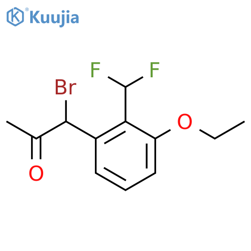 1-Bromo-1-(2-(difluoromethyl)-3-ethoxyphenyl)propan-2-one structure