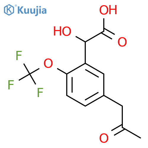 5-(2-Oxopropyl)-2-(trifluoromethoxy)mandelic acid structure