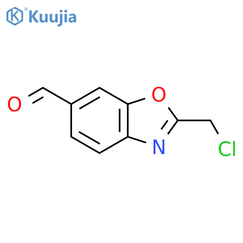 2-(Chloromethyl)benzo[d]oxazole-6-carboxaldehyde structure