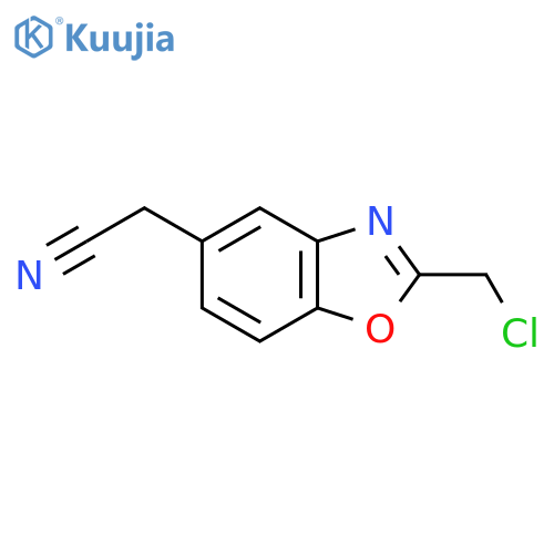 2-(Chloromethyl)benzo[d]oxazole-5-acetonitrile structure