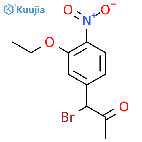 1-Bromo-1-(3-ethoxy-4-nitrophenyl)propan-2-one structure