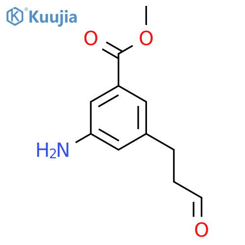 Methyl 3-amino-5-(3-oxopropyl)benzoate structure
