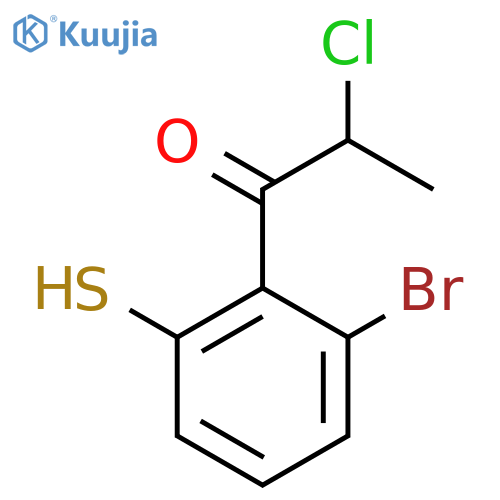 1-(2-Bromo-6-mercaptophenyl)-2-chloropropan-1-one structure