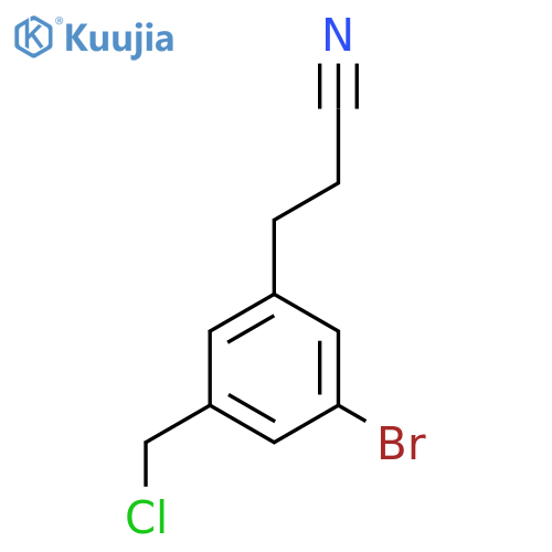 3-(3-Bromo-5-(chloromethyl)phenyl)propanenitrile structure