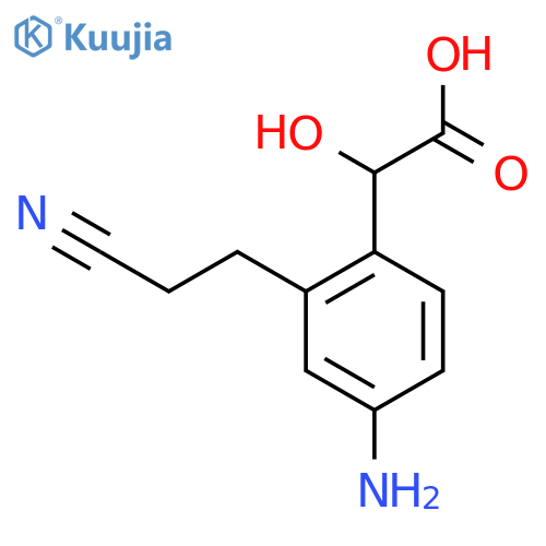 4-Amino-2-(2-cyanoethyl)mandelic acid structure