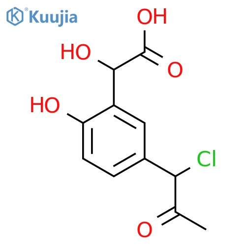 5-(1-Chloro-2-oxopropyl)-2-hydroxymandelic acid structure