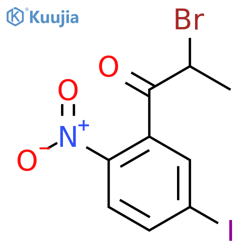 2-Bromo-1-(5-iodo-2-nitrophenyl)propan-1-one structure