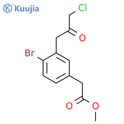 Methyl 4-bromo-3-(3-chloro-2-oxopropyl)phenylacetate structure
