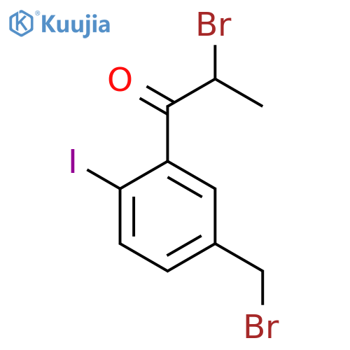 2-Bromo-1-(5-(bromomethyl)-2-iodophenyl)propan-1-one structure