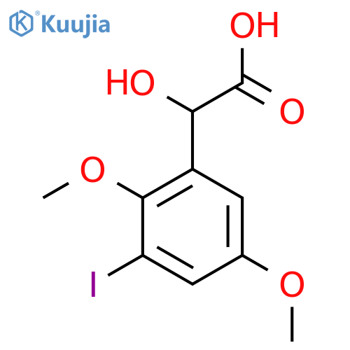 2,5-Dimethoxy-3-iodomandelic acid structure