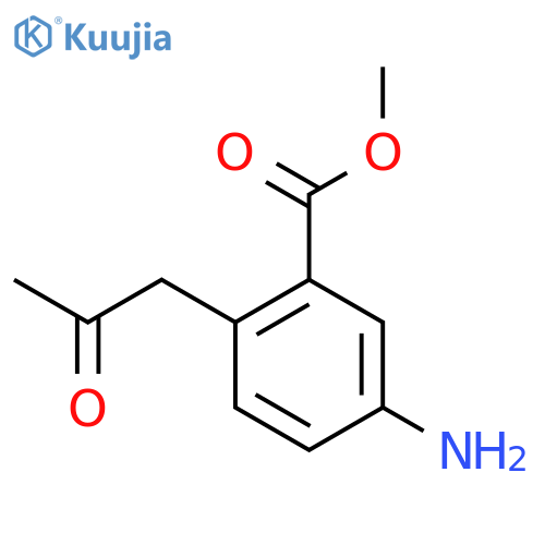 Methyl 5-amino-2-(2-oxopropyl)benzoate structure