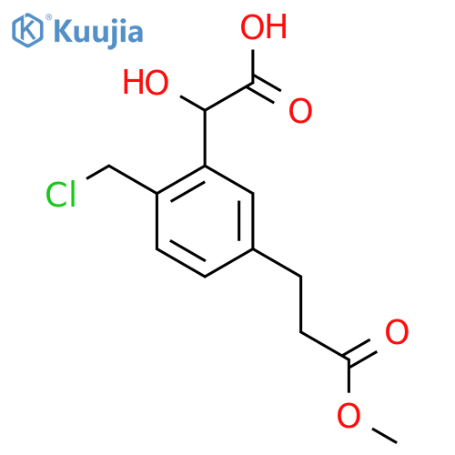 2-(Chloromethyl)-5-(3-methoxy-3-oxopropyl)mandelic acid structure