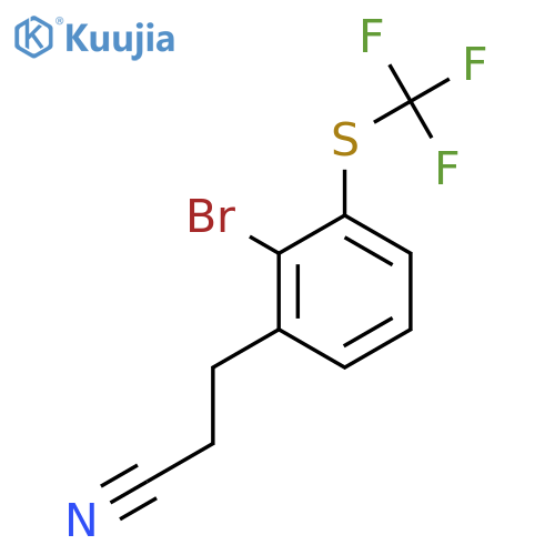 3-(2-Bromo-3-(trifluoromethylthio)phenyl)propanenitrile structure