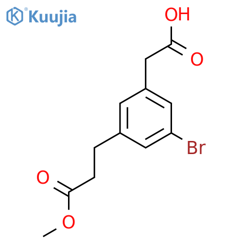Methyl 3-(3-bromo-5-(carboxymethyl)phenyl)propanoate structure