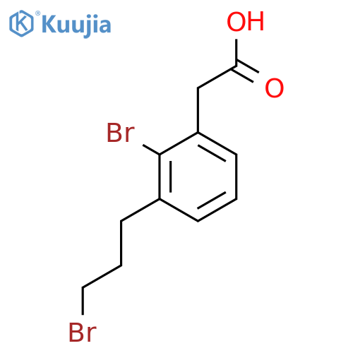 2-Bromo-3-(3-bromopropyl)phenylacetic acid structure