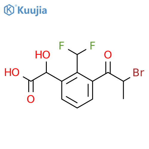 3-(2-Bromopropanoyl)-2-(difluoromethyl)mandelic acid structure