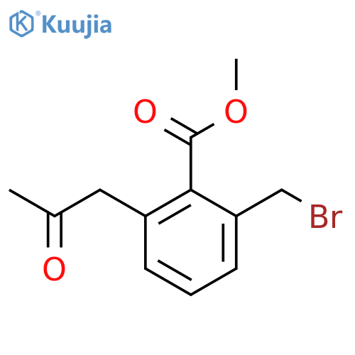 Methyl 2-(bromomethyl)-6-(2-oxopropyl)benzoate structure