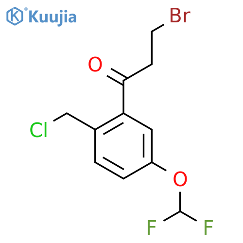 3-Bromo-1-(2-(chloromethyl)-5-(difluoromethoxy)phenyl)propan-1-one structure