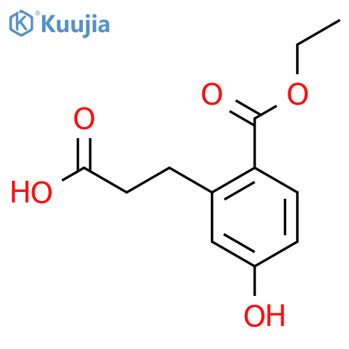 Ethyl 2-(2-carboxyethyl)-4-hydroxybenzoate structure