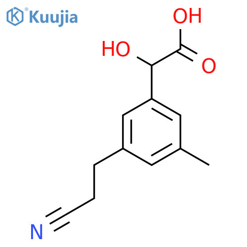 3-(2-Cyanoethyl)-5-methylmandelic acid structure