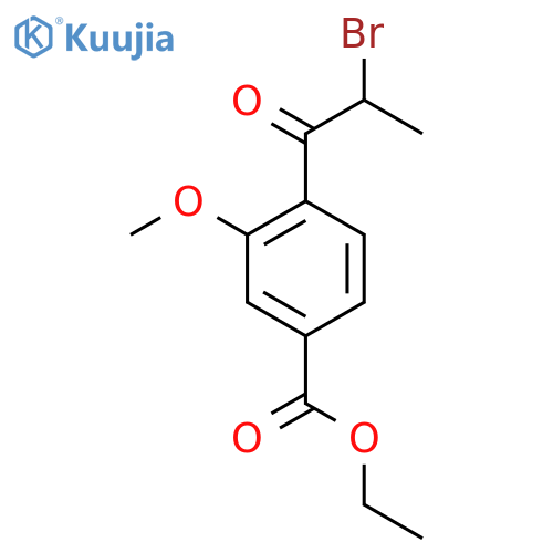 Ethyl 4-(2-bromopropanoyl)-3-methoxybenzoate structure