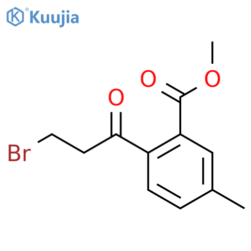 Methyl 2-(3-bromopropanoyl)-5-methylbenzoate structure