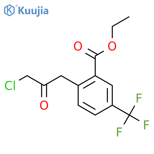Ethyl 2-(3-chloro-2-oxopropyl)-5-(trifluoromethyl)benzoate structure