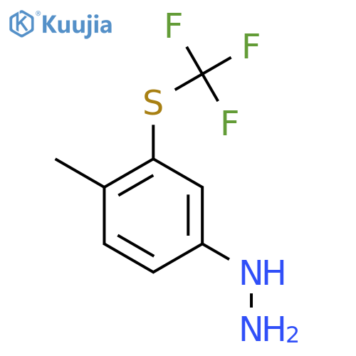 4-Hydrazinyl-2-(trifluoromethylthio)toluene structure