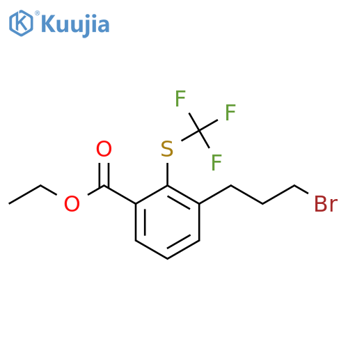 Ethyl 3-(3-bromopropyl)-2-(trifluoromethylthio)benzoate structure