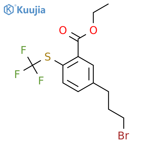 Ethyl 5-(3-bromopropyl)-2-(trifluoromethylthio)benzoate structure