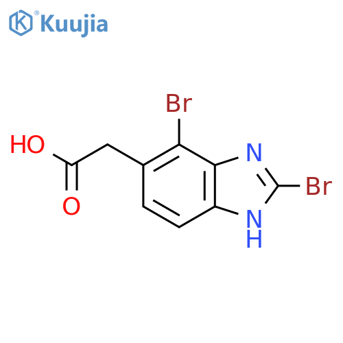 2,7-Dibromo-1H-benzimidazole-6-acetic acid structure