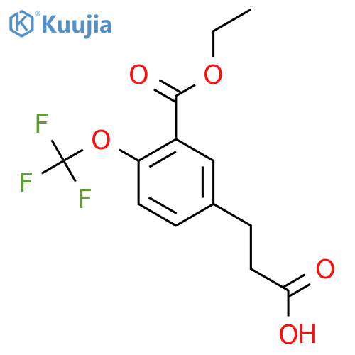 Ethyl 5-(2-carboxyethyl)-2-(trifluoromethoxy)benzoate structure