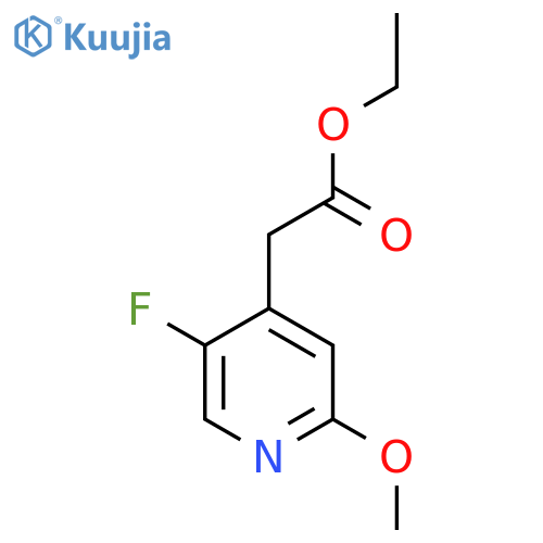 Ethyl 5-fluoro-2-methoxypyridine-4-acetate structure