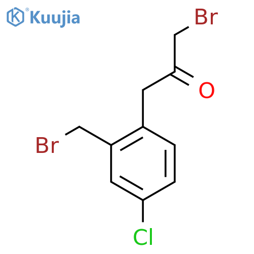 1-Bromo-3-(2-(bromomethyl)-4-chlorophenyl)propan-2-one structure