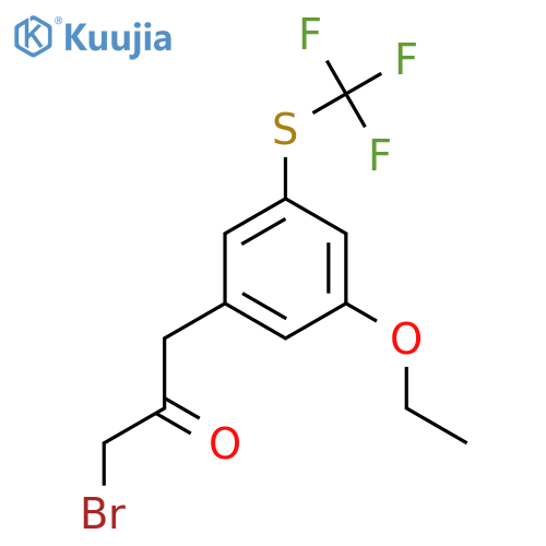 1-Bromo-3-(3-ethoxy-5-(trifluoromethylthio)phenyl)propan-2-one structure