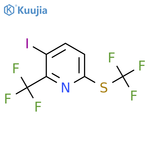 3-Iodo-2-(trifluoromethyl)-6-(trifluoromethylthio)pyridine structure