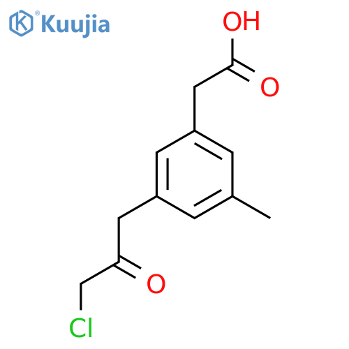 3-(3-Chloro-2-oxopropyl)-5-methylphenylacetic acid structure