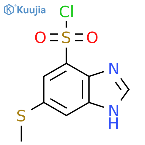 5-Methylthio-1H-benzimidazole-7-sulfonyl chloride structure