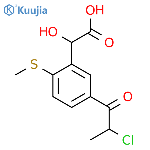 5-(2-Chloropropanoyl)-2-(methylthio)mandelic acid structure