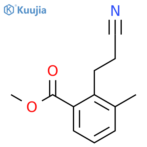 Methyl 2-(2-cyanoethyl)-3-methylbenzoate structure